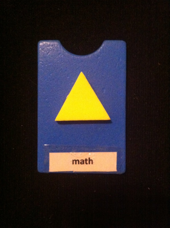 math label with foam triangle glued to card