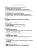 FVE Kit Materials Checklist