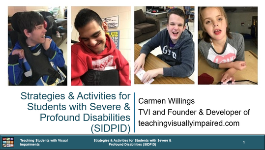 Cover of Strategies & Activities for Students with Severe and Profound Disabilities with pictures of 4 students 