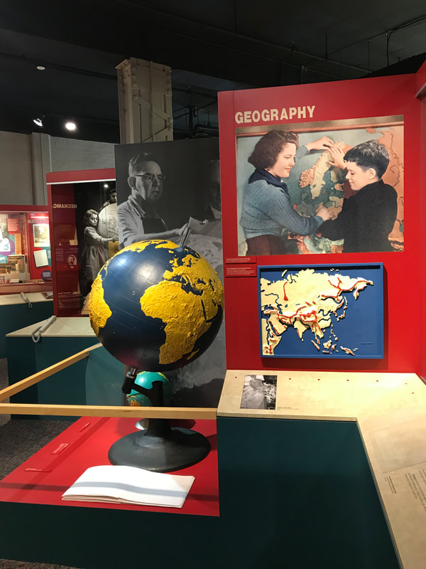 APH geography display with large tactile globe