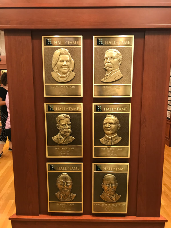 plaques of Susan Jay Spungin, Frank H. Hall, William B. Wait, Robert Smithdas, Randall T. Jose, Charles Frederick Fraser