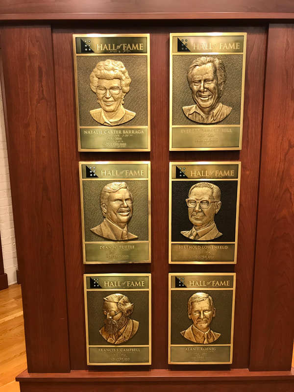 plaques of inductees Natalie Carter Barraga, Everett "Butch" Hill, Dean W. Tuttle, Berthold Lowenfeld, Francis J. Campbell, Alan J. Koenig