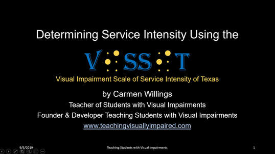 Cover slide of Determining Service Intensity Using the VISSIT