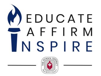 Educate Affirm Inspire Palm Beach County School District logo