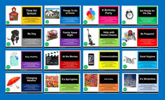 Collection of the covers of the Visual Efficiency Activities